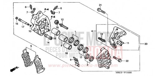 BREMSSATTEL, R. VORNE VFR800FIX de 1999